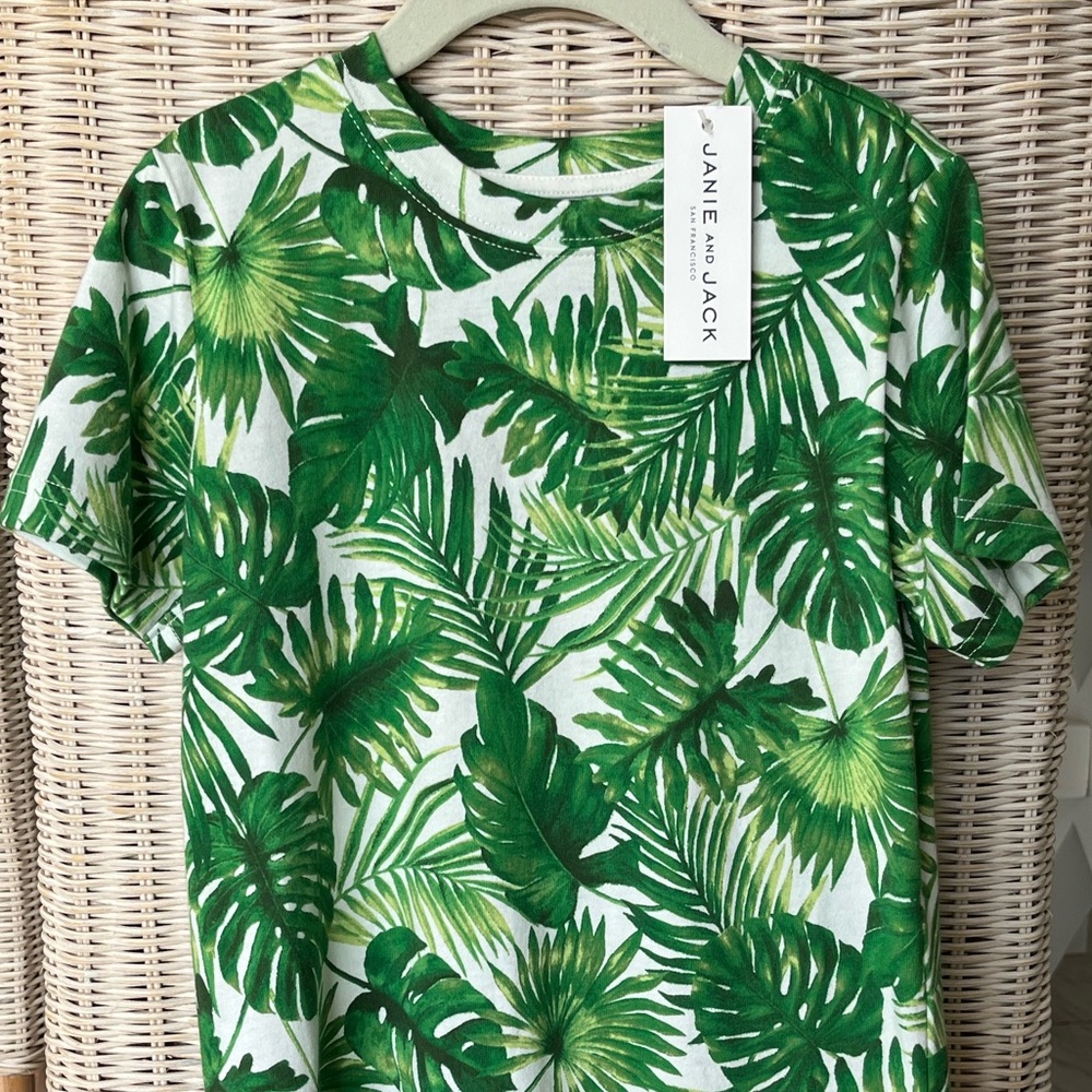NWT Janie and Jack Boys Palm T-shirt (Sz 6)